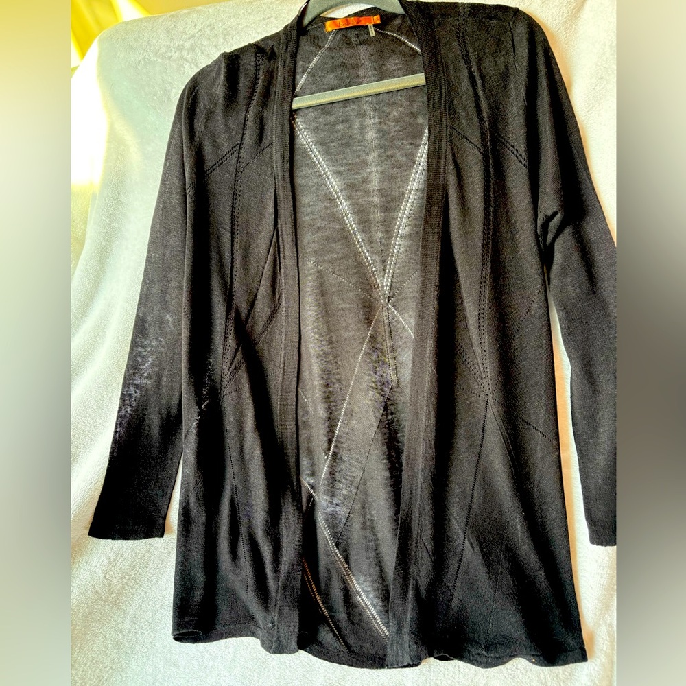 Bellini black light knit jacket size small